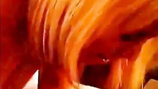 Svenska amatör Saras avsugning och ansiktsbehandling med stormesar