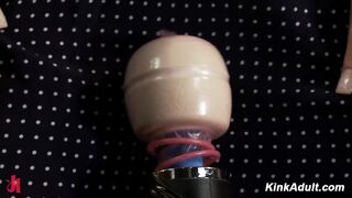 Lexi Swallow Crazy Orgasm With Magic Wand Vibrator And Intruder Fuck Machine