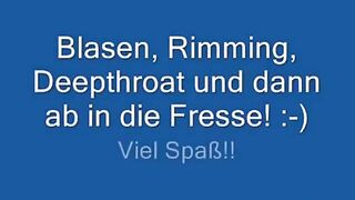 German Amateur Deep Throat and Anal with Facial