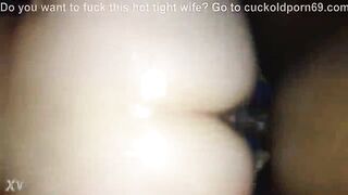 Petite Blonde Wife Taking BBC Creampie