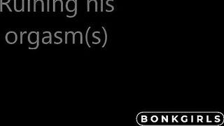 Ruined Orgasm for Him, Handjob by Big-Titted Amateur