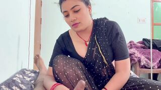 Indian Stepmom shared single bed and made stepson happy,Full Hindi Audio