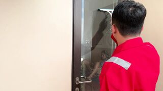 Seduced Window Cleaner to Fuck Itha