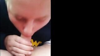 Car Blowjob with Cute Amateur College Girl Ends with Facial