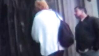 French Amateur Anal on the Stairs with a Cum Finish