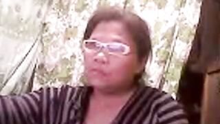 Mature Asian Granny Elizabeth Flashes on Webcam at 57