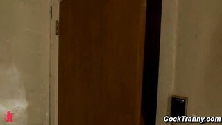 Trans Sasha Strokes Big Dick Debut