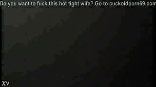 Wife has b. orgasm with black bull while husband watches