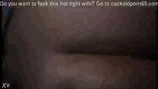 Wife has b. orgasm with black bull while husband watches