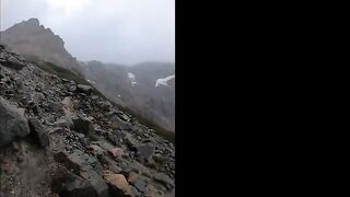 Public Blowjob at Glacier - Amateur Babe Caught in the Cold