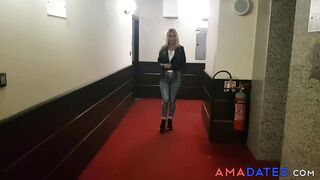 Risky Public Sex Prank for a British Blonde Couple