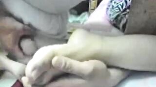 Egyptian Girl's Hot Milk Footjob