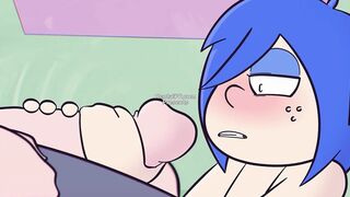 Quick Blowjob Under The Table At Restaurant ( Parody Cartoon )