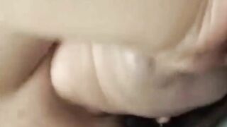 Unattractive Japanese MILF Gives a Blowjob