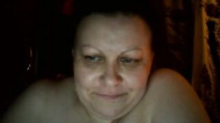 Big-tit Russian BBW Mom Plays on Skype