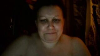 Big-tit Russian BBW Mom Plays on Skype