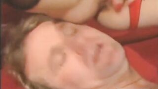 Amateur Cumshot in Nylon Lingerie