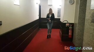 Risky Public Sex Prank for a British Blonde Couple