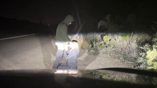 Pulled Over to Fuck Blonde Babe on the Roadside