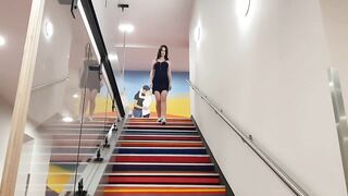 Masturbating in a Hotel Stairwell