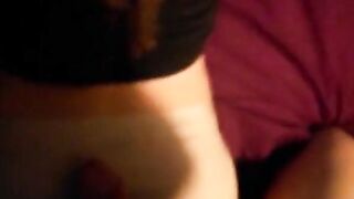 Cum on her panties - amateur CFNM fun