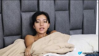 Young man fucks his stepmom when he sees her masturbating alone when he watches her secretly