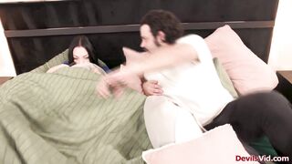 Big tits girlfriend almost got caught cheating with neoghbor