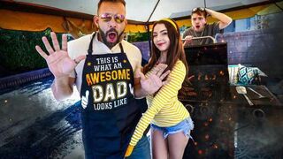 FamilyStrokes - Serena Hill - “I’ll Drain Your Cock Before the BBQ”: Serena Gets Marinated In White Sauce