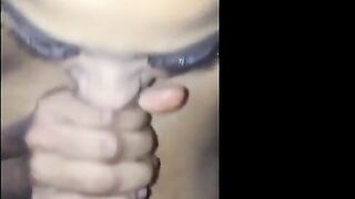 Ebony Amateur Sucks a Big Black Cock