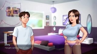 Jack gift dildo to Jenny (Summertime Saga)