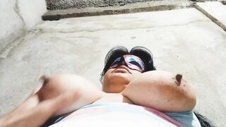 Look how swollen my nipples get when you suck hard on my big natural tits, I want your milk on my breasts