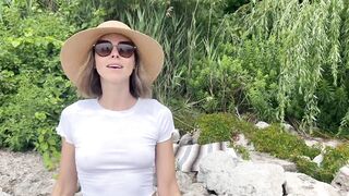 Double Creampie on a Beach - Amateur Couple and Friend