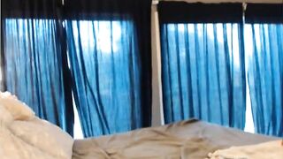 Big-Titted Blonde Shows Off Her Curves on Webcam