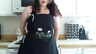 Big-Titted BBW Amateur's Solo Kitchen Cam Show