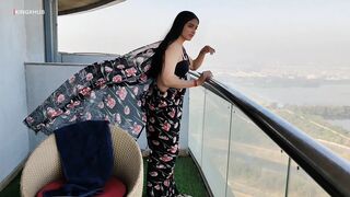 Indian Bahu having hardcore sex at 45th floor with Delhi city view