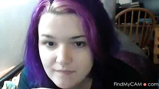 Emo Goth Girl's Foot Fetish Webcam Show