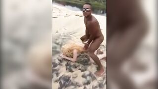 Beach Dick-Taking Turns by Amateurs Outdoors