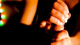 Rubber Vagina Handjob from a Stunning Brunette Babe