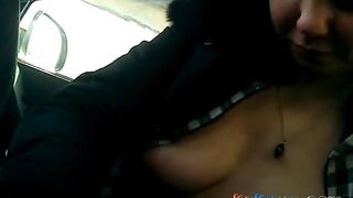 Russian Amateur with Nipple Piercings in POV Video