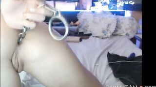 Webcam Girl's Anal Plug Show