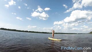 Big-Ass Blonde's Naked Walk on a Paddleboard