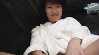 Japanese Girl Uses a Glass Sex Toy