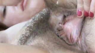 Hairy Mature MILF Masturbates at Home
