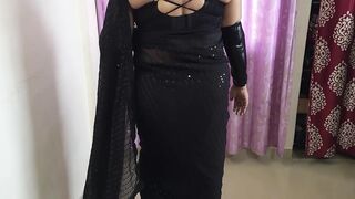 Happy Udigiri How Is My Black Saree Look