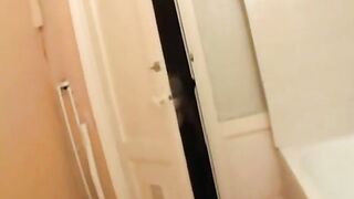 BBW with Big Nipples Masturbates in the Bathroom