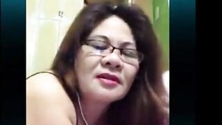BBW Asian Liza Masturbates on Skype