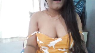 Chubby very cute asian teen with huge natural tits