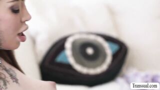 I visit my TS BFF and ended up getting hard fucked