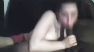 Black Cock Gagging on Webcam