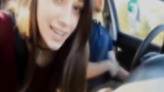 Sloppy Blowjob on the Highway
